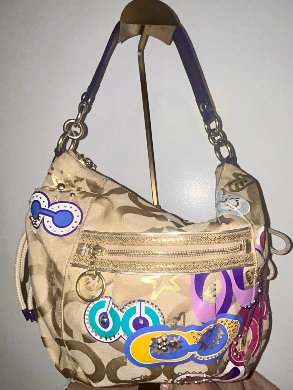 Coach Poppy Pop C Applique Jazzy Hobo Bag . Y2K
